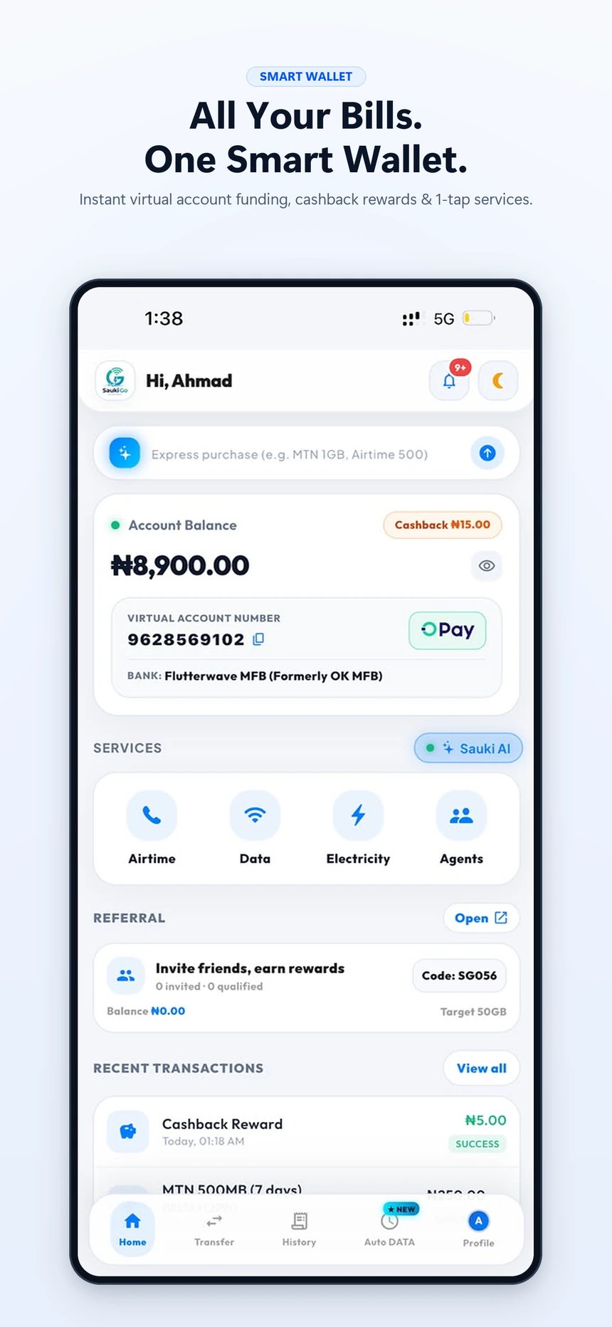 All Your Bills. One Smart Wallet.