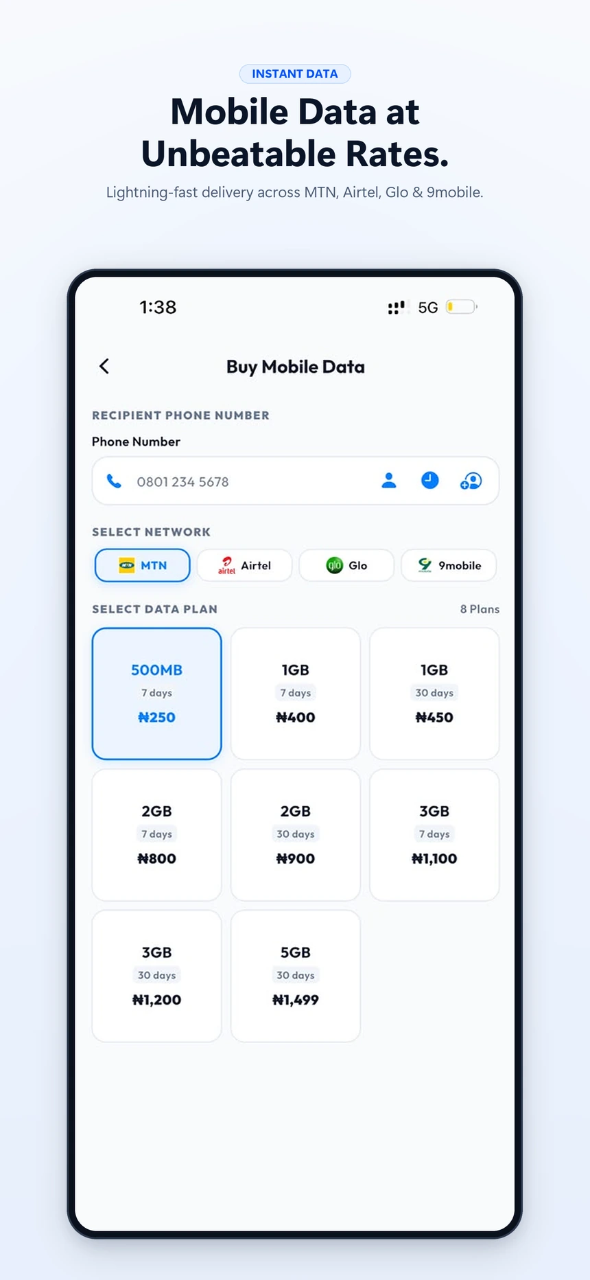 Mobile Data at Unbeatable Rates.